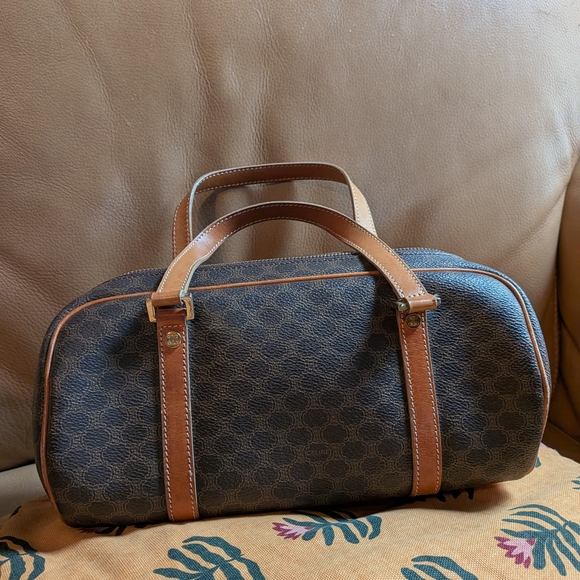 Celine Brown and Black Satchel